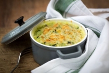 Purée de courgettes gratinée