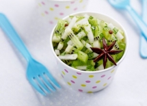 Salade de kiwis et poires à la menthe Salade de kiwis et poires à la menthe