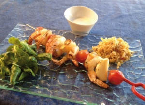 Brochettes de crevettes à l'orientale Brochettes de crevettes à l'orientale