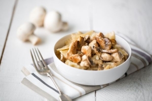 Farfalles au poulet et champignons Farfalles au poulet et champignons